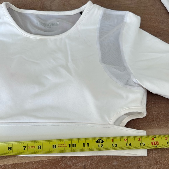 Roberto Cavalli White Long Sleeve Crop Top - Picture 8 of 11